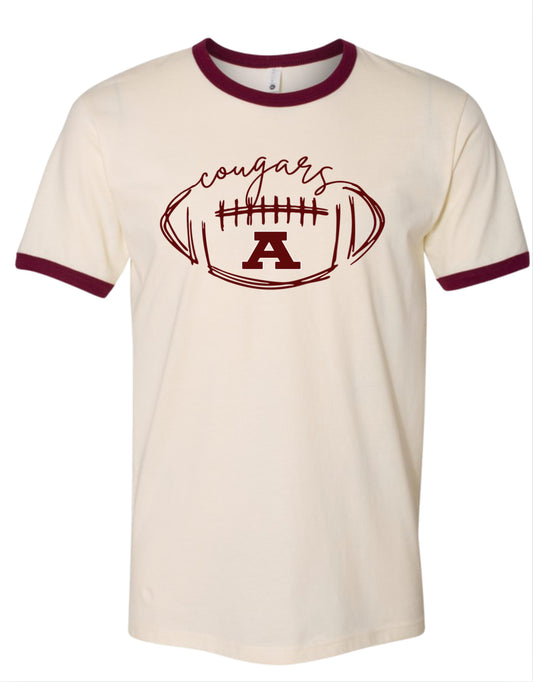 Cougars Football Next Level Ringer Tee