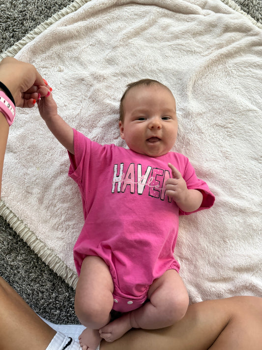 Just A Girl Bubble Romper Personalized