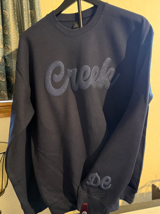 Custom Glittery Puff Print Sweatshirt