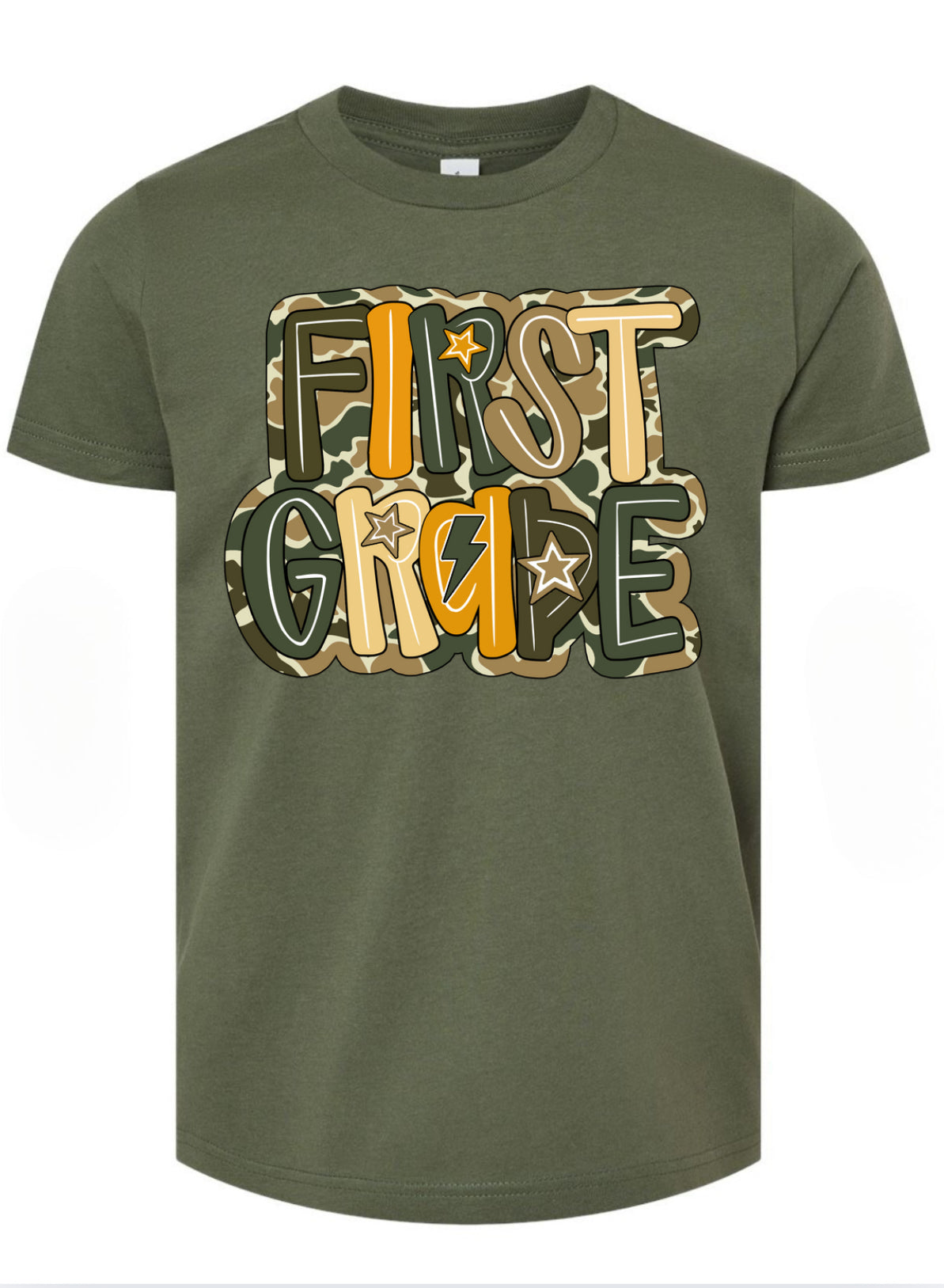 Camo First Day of School