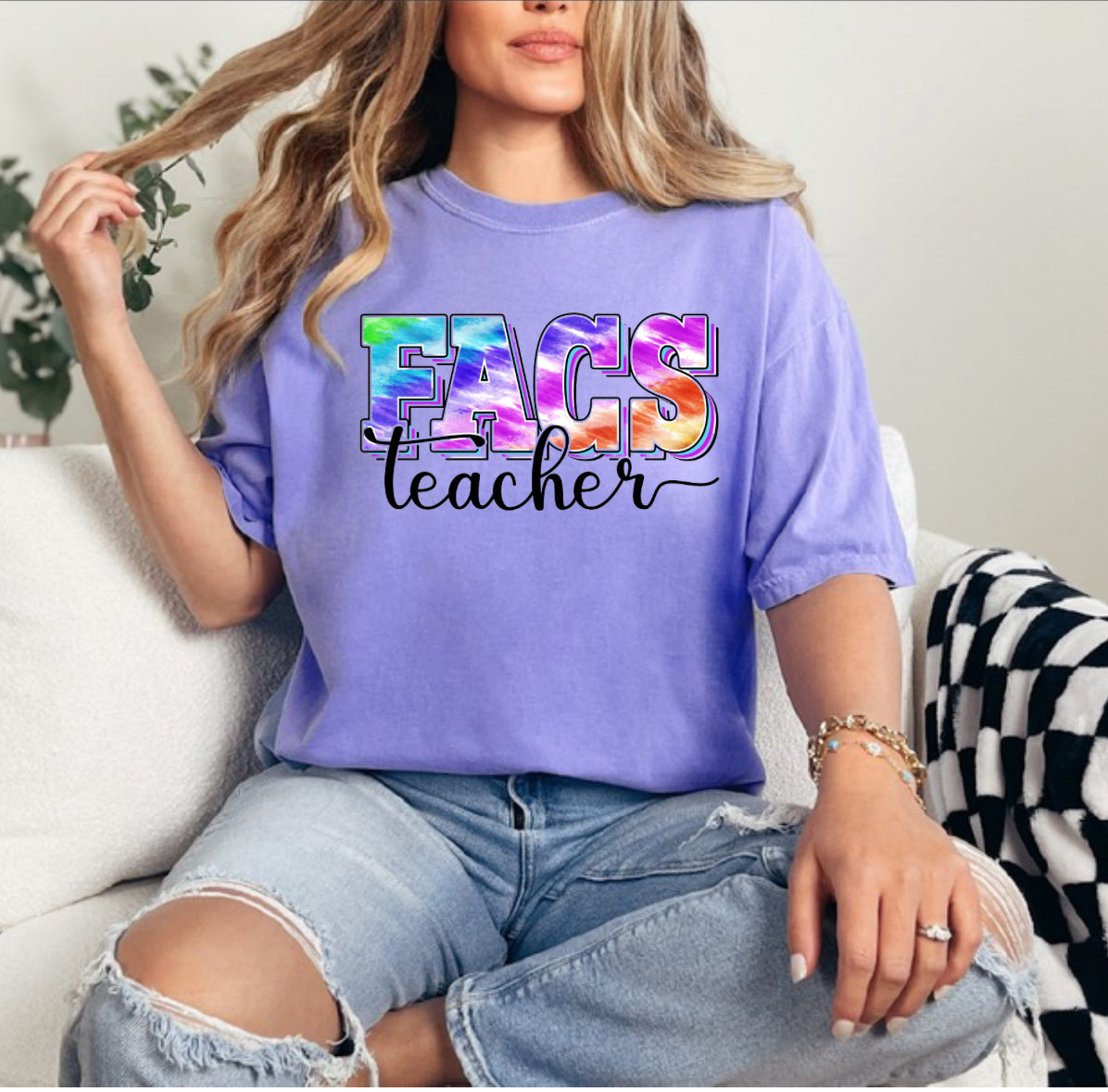 Tie Dye Teacher Comfort Color
