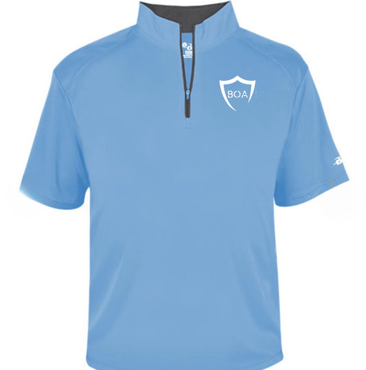 BOA Carolina Blue Badger SS 1/4 Zip