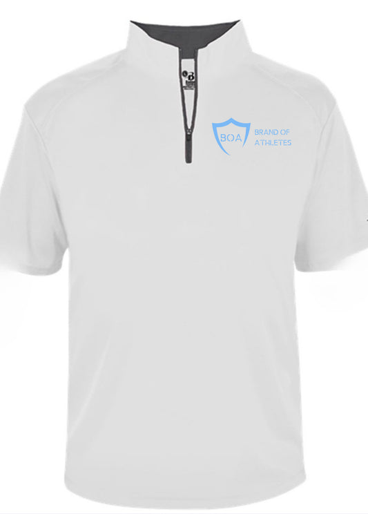 BOA White Badger SS 1/4 Zip