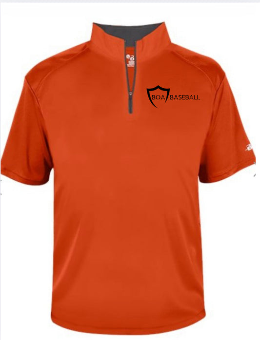 BOA Orange Badger SS 1/4 Zip
