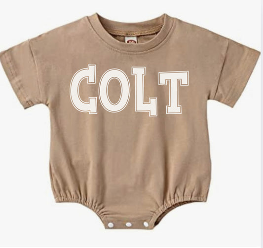 Just a Boy Bubble Romper Personalized