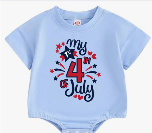 Lookin’ Fly 1st 4th of July Bubble Romper