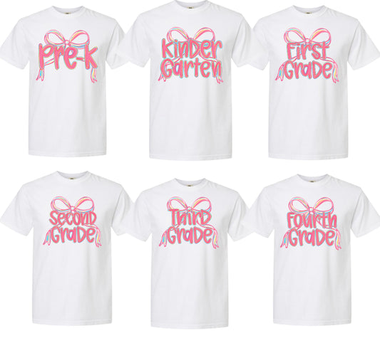 Youth Multi Color Bow Back To School