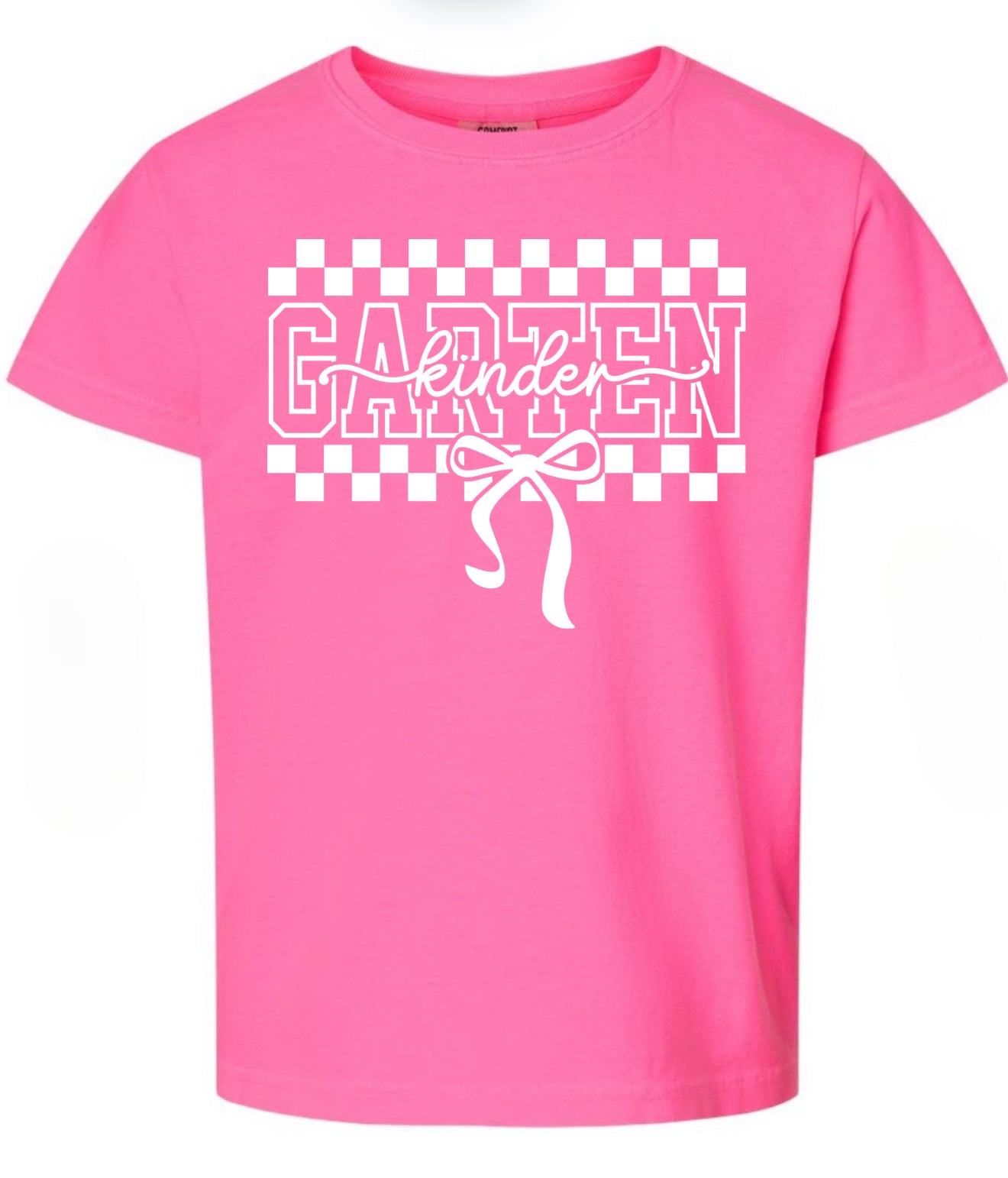 Checkered Bow Pink Grades