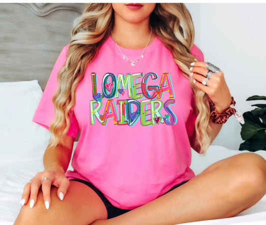 Lomega Raiders Hearts Bella Canvas or Gildan Softstyle