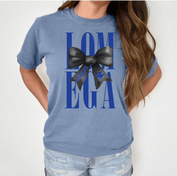 Lomega Raiders Bow Bella Canvas or Gildan Softstyle