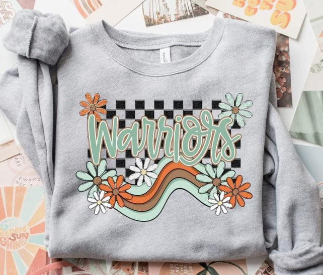 Warriors Floral Bella Oversized Sweatshirt/Youth LAT brand