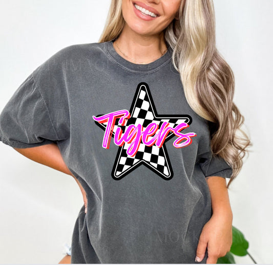 Tigers Checkered Star