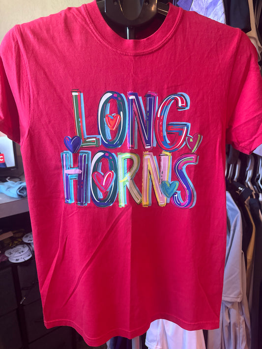 Longhorns Hearts Comfort Color AS