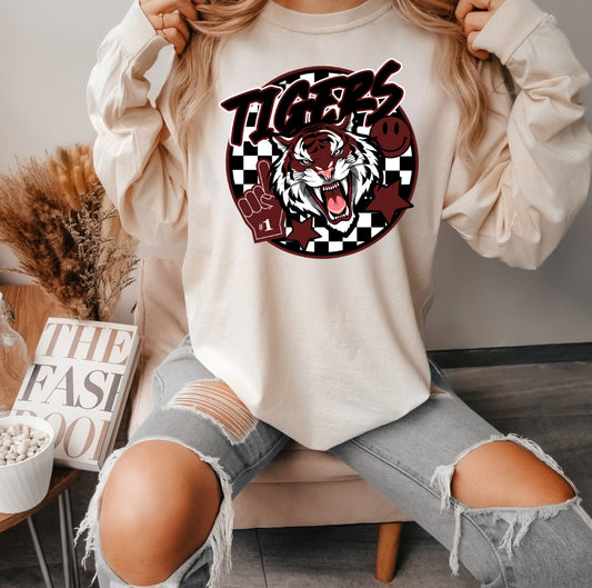 Tigers Checkered Circle