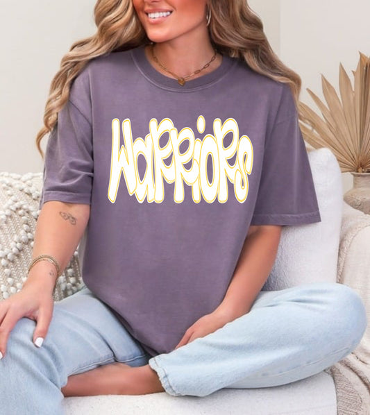 Warriors Bubble Letters