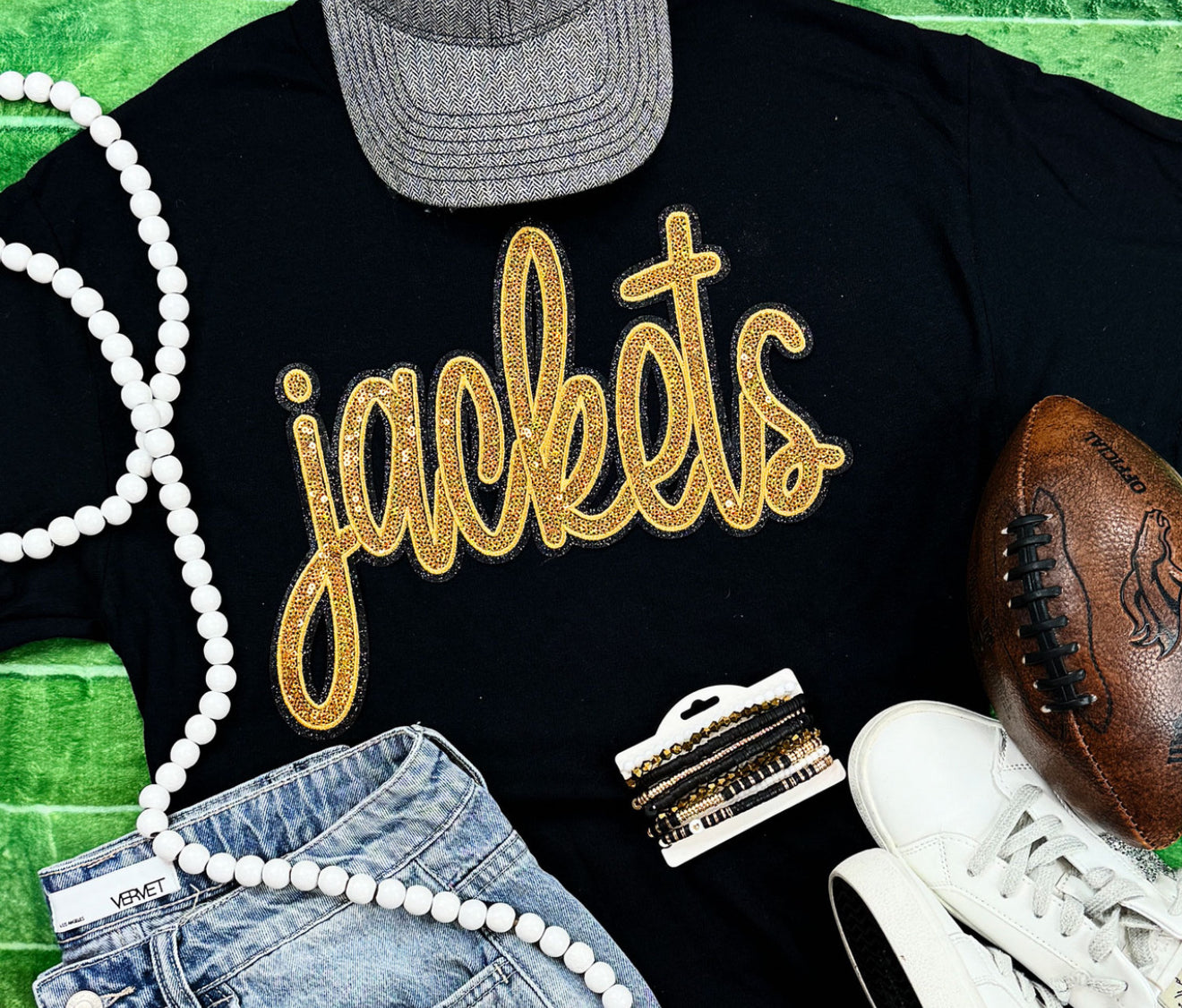 Jackets Gold Sequins on Navy