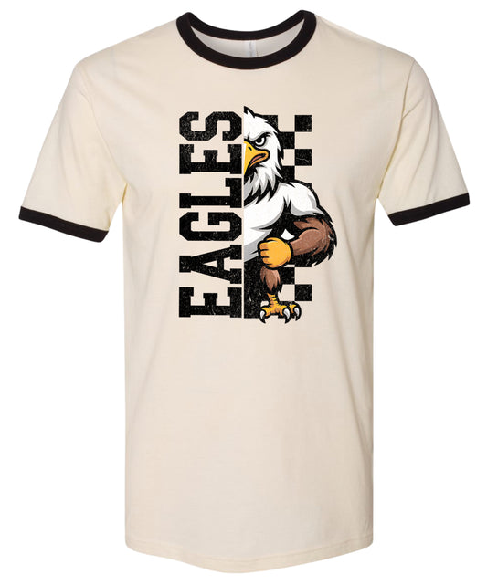 Checkered Eagles Next Level Ringer Tee