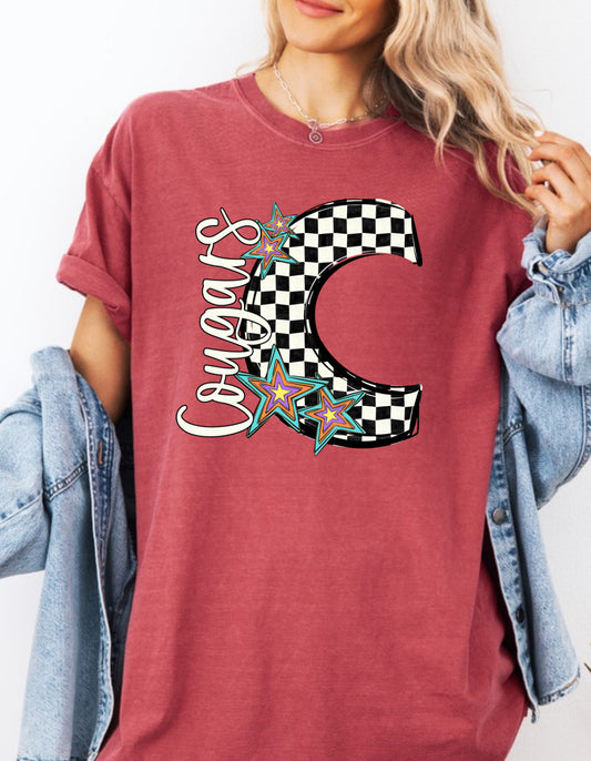 Cougars Checkered Star
