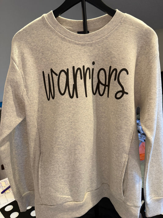 Warriors Puff Print MV sweatshirt with pockets