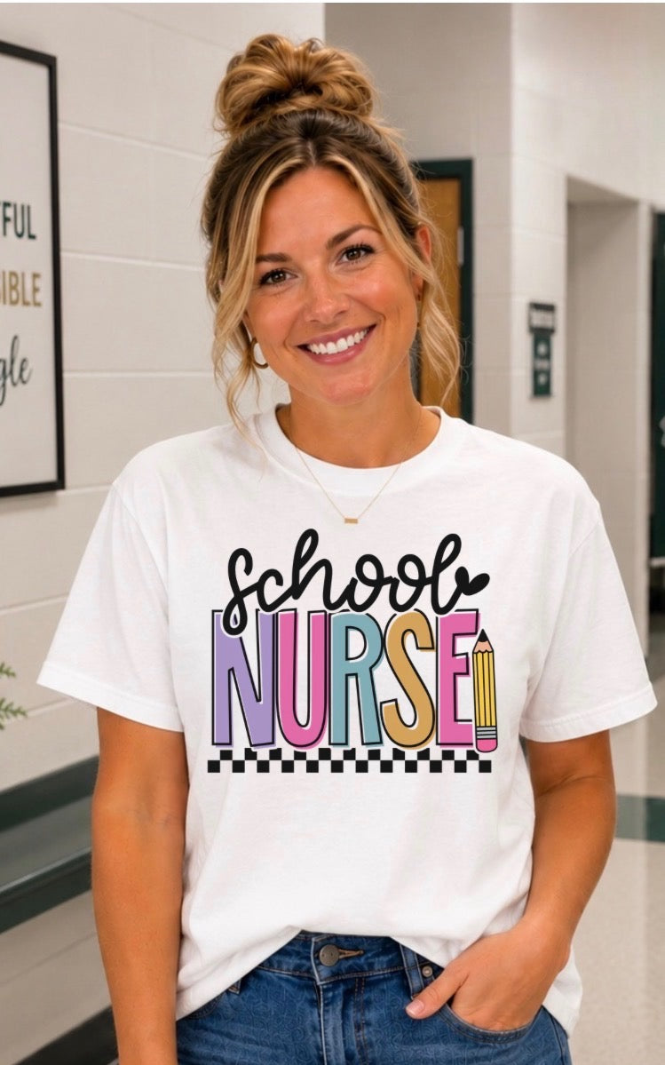 School Nurse Checkered