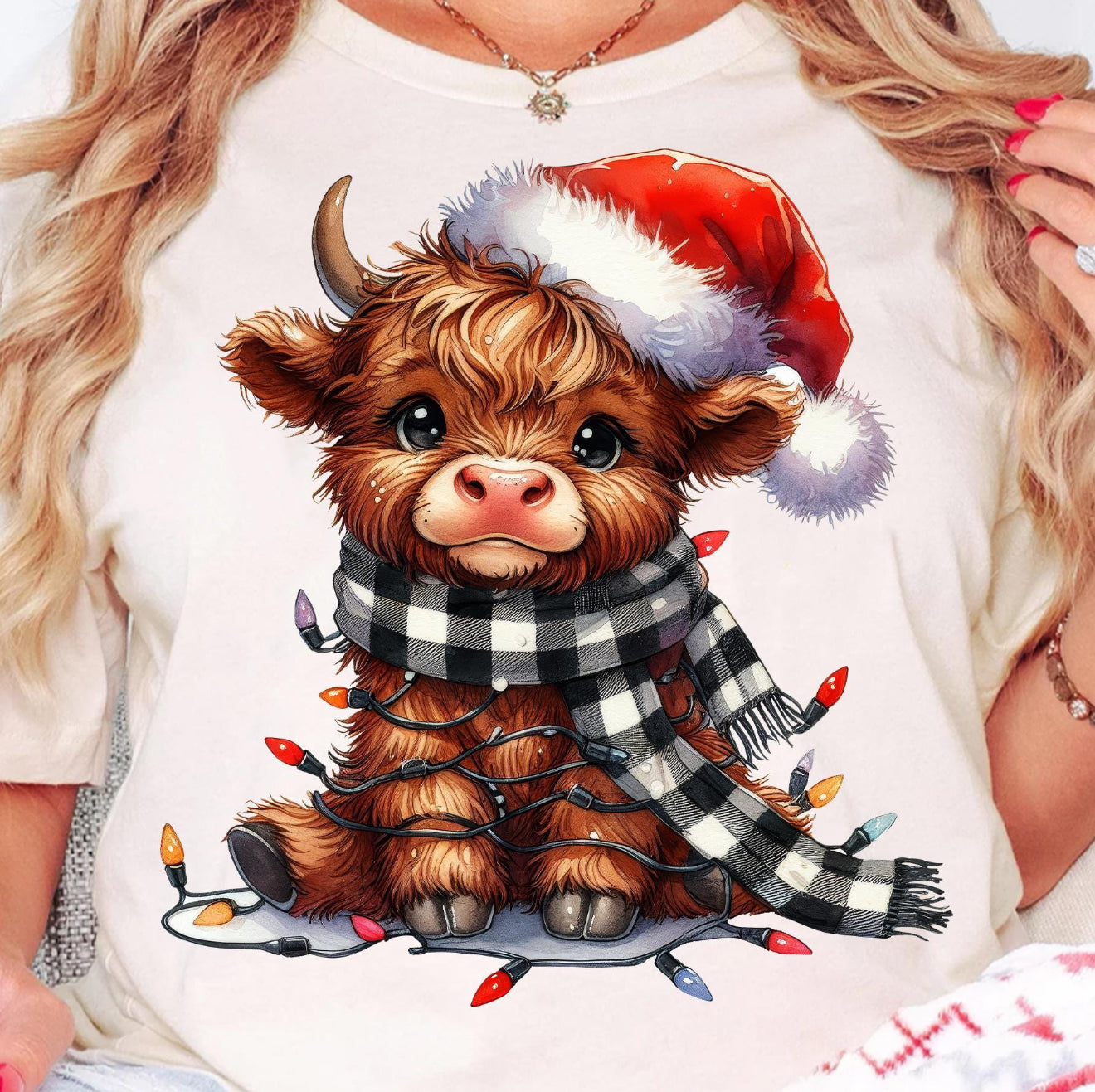 Christmas Highland Cow