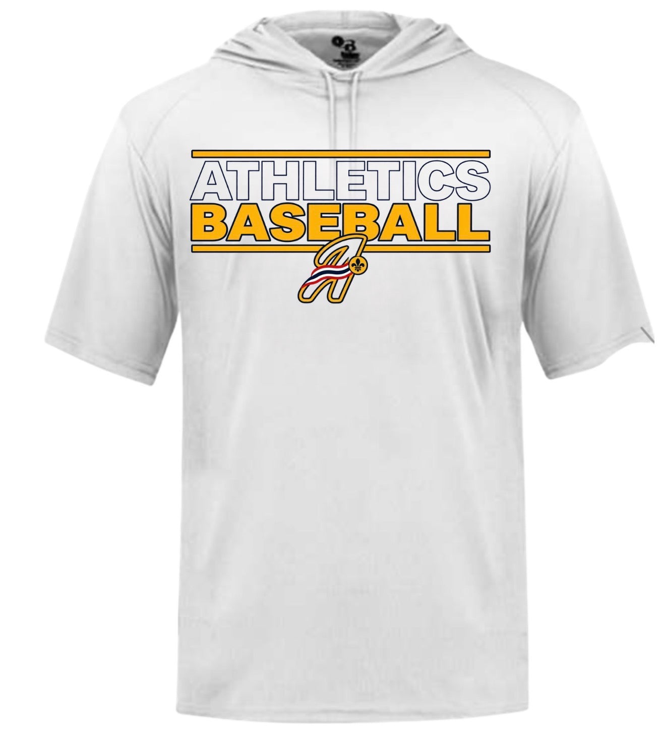 Athletics Baseball Badger Short Sleeve Hooded