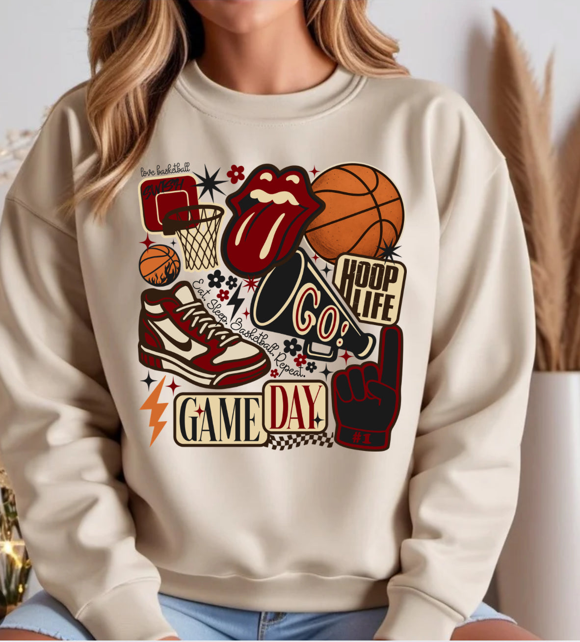 Game Day Hoop Life Red