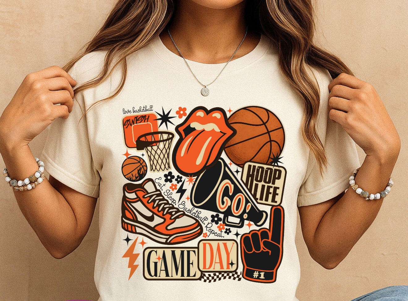 Game Day Hoop Life Orange