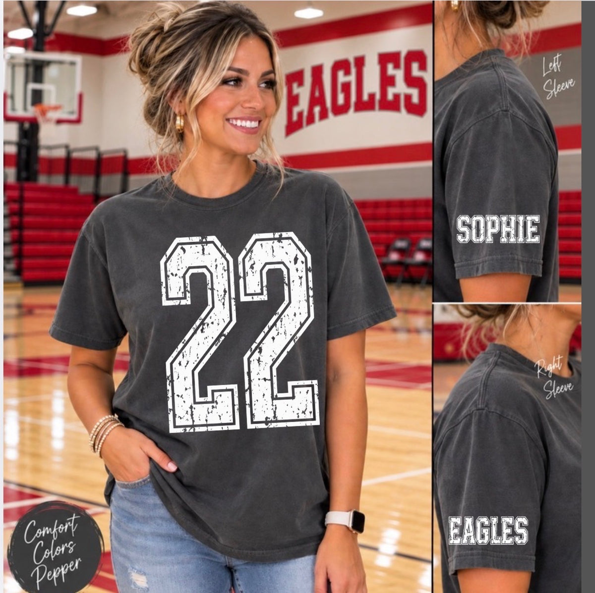 Player Number Pepper Comfort Color Tee
