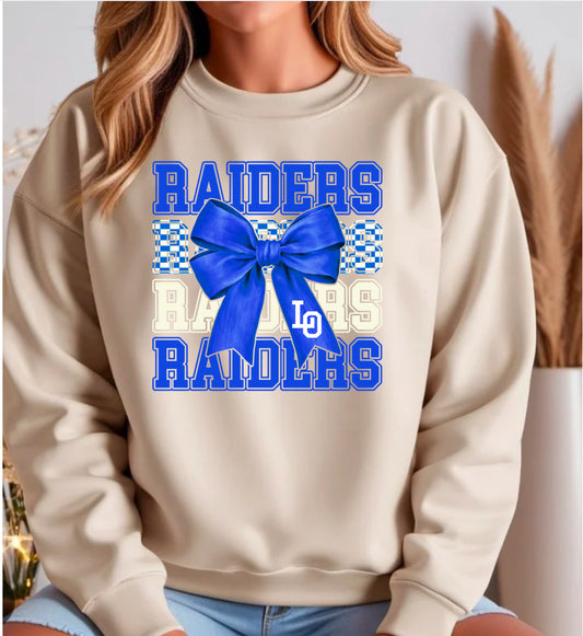 Raiders Checkered Bow