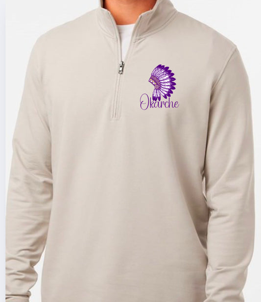 Okarche Warrior Logo Independent 1/4 Zip Pullover