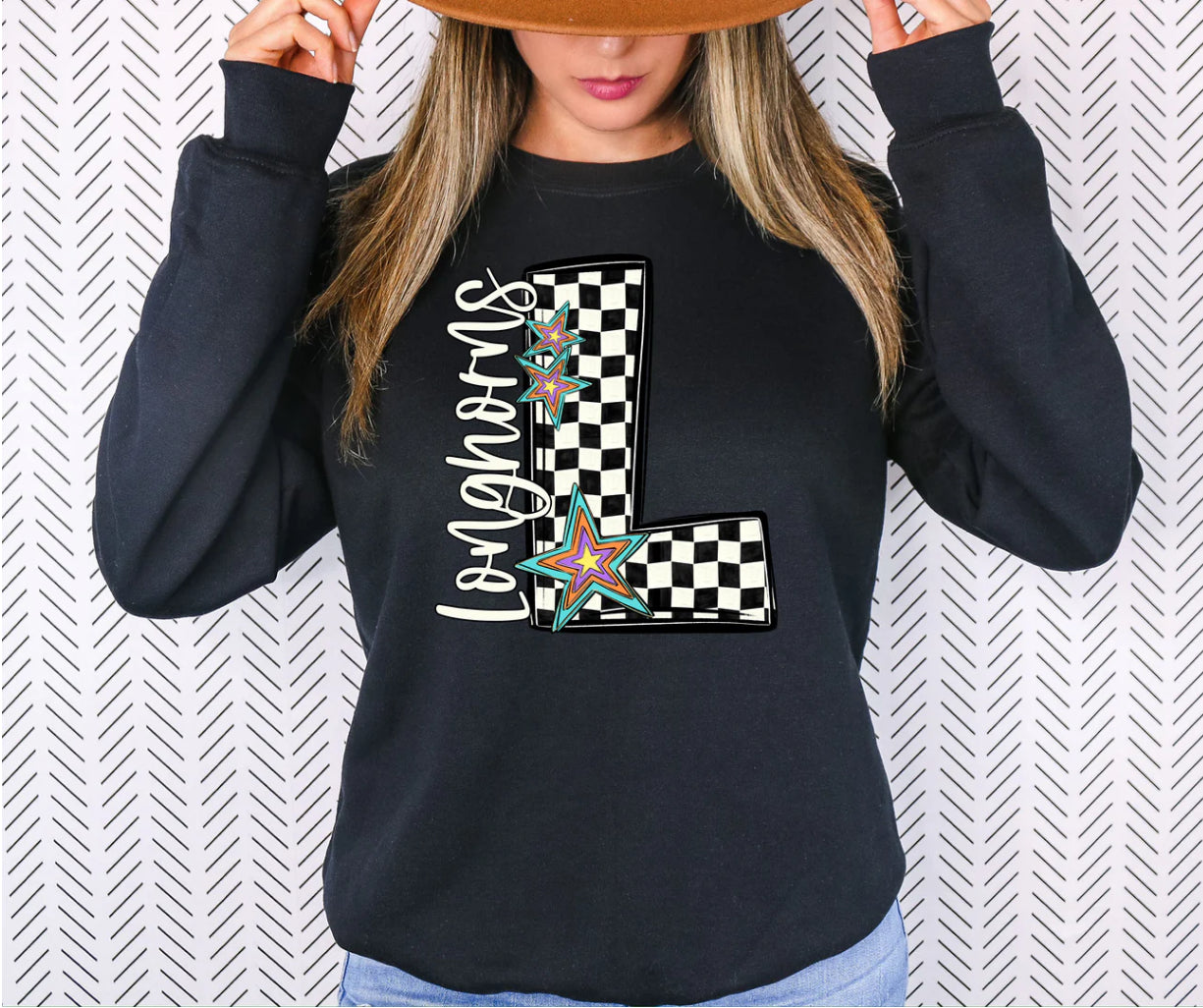 Longhorns Checkered Star