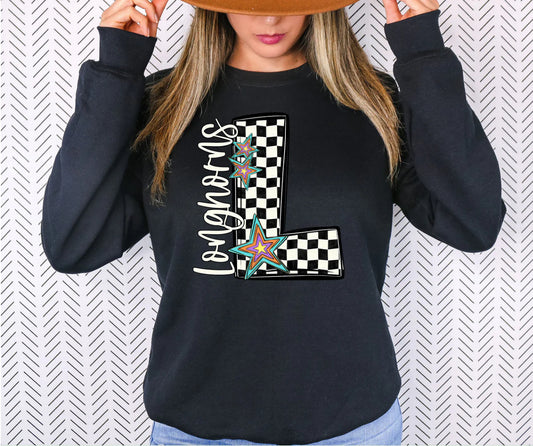 Longhorns Checkered Star