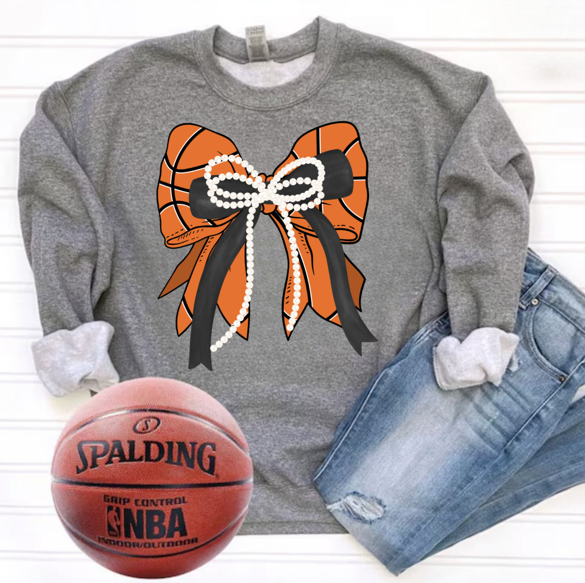 Basketball Pearl and Bow