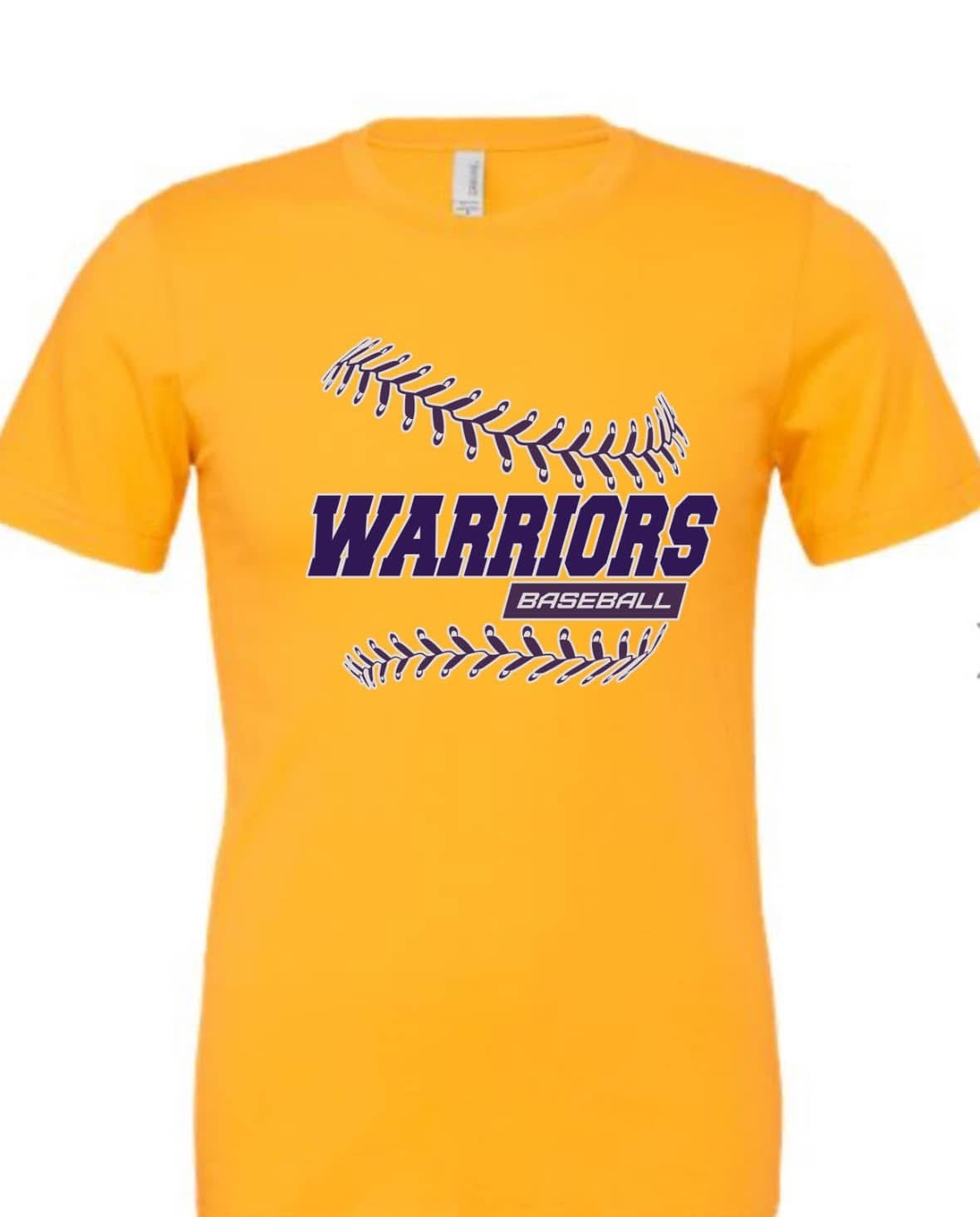 Warriors Baseball Laces Gold