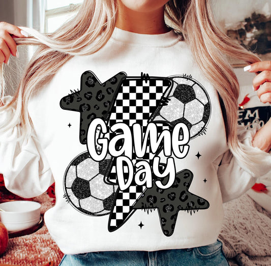 Soccer Game Day Lightning & Leopard