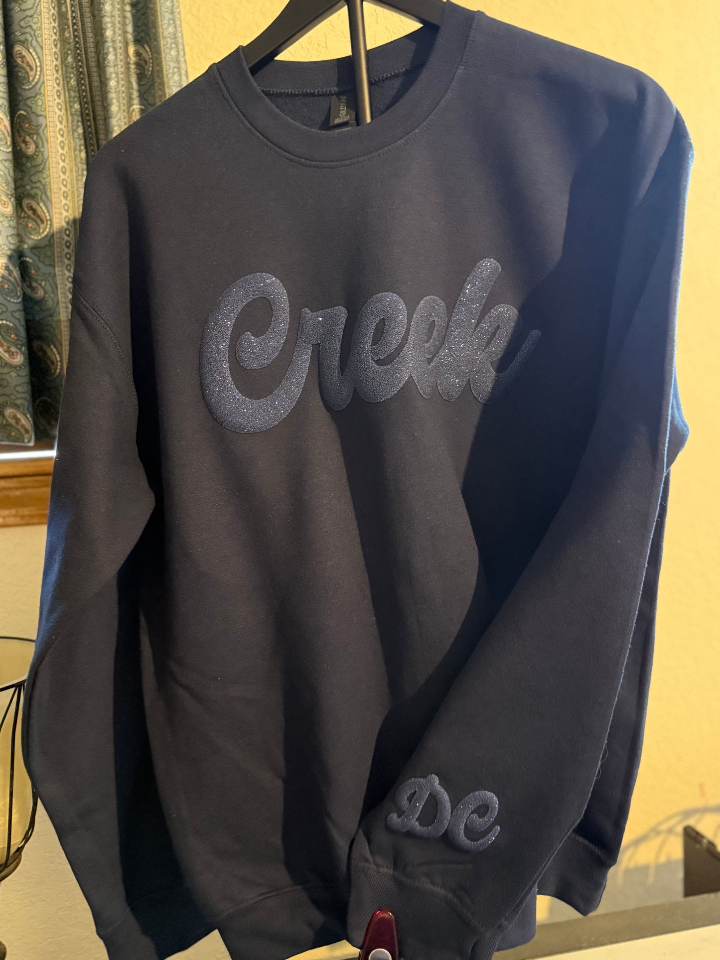 Custom Glittery Puff Print Sweatshirt