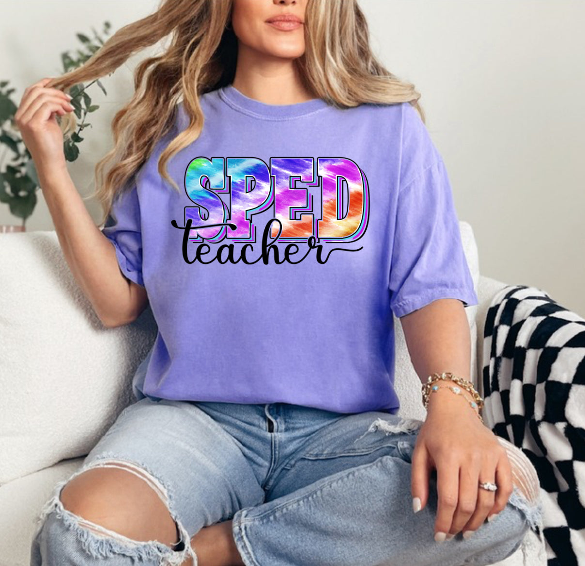 Tie Dye Teacher Comfort Color