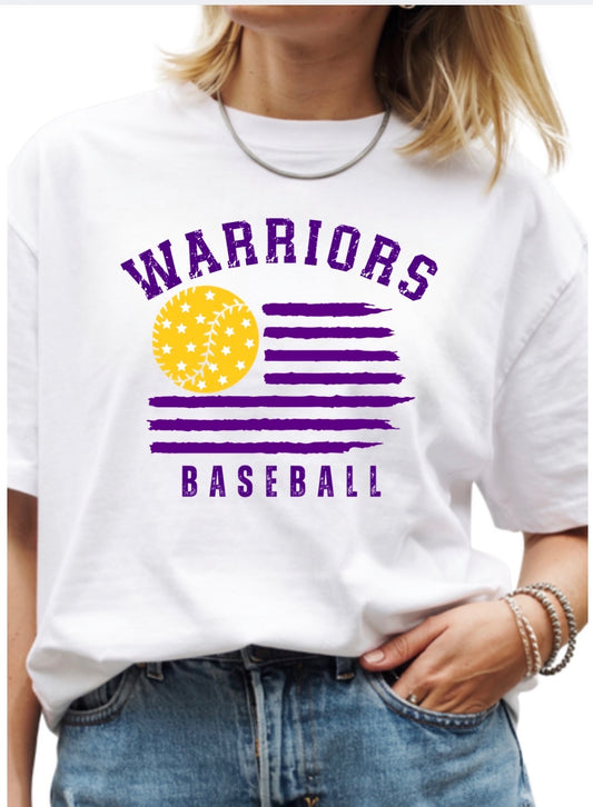 Warriors Baseball Flag