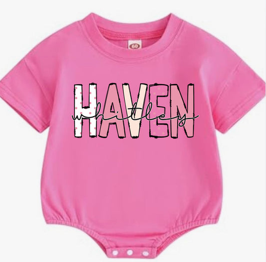 Just A Girl Bubble Romper Personalized