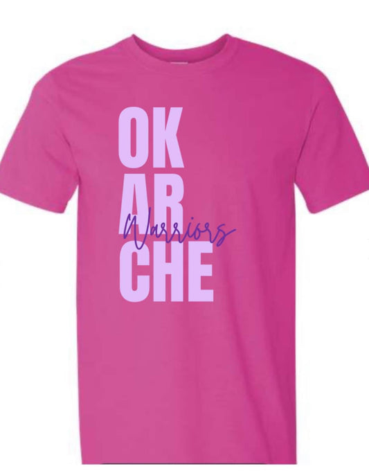 Okarche Warriors Pink Comfort Color