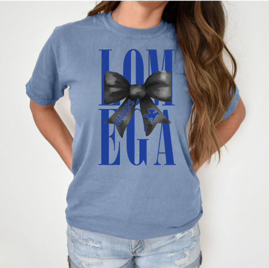 Lomega Raiders Bow Bella Canvas or Gildan Softstyle