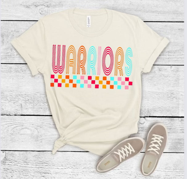 Warriors Checkered Gildan Softstyle