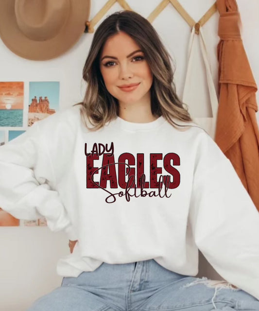 Lady Eagles Softball Bella Oversized Sweatshirt