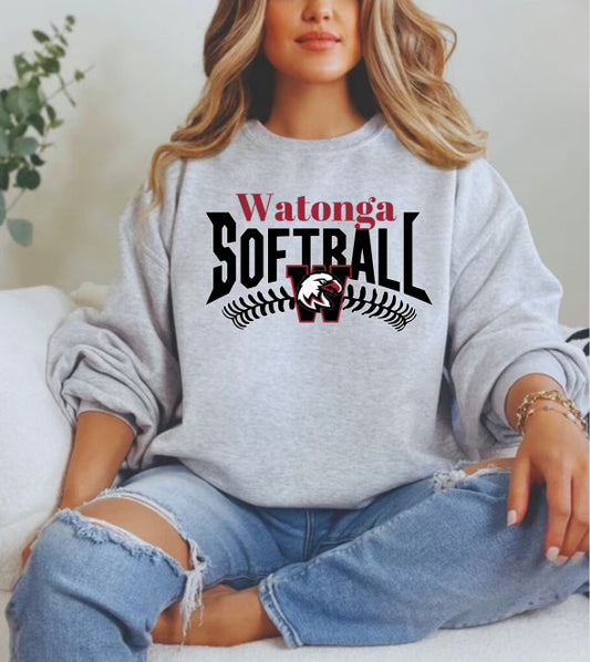 Watonga Softball Bella Oversized Sweatshirt