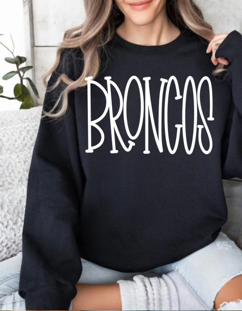 Broncos Font Bella Oversized Sweatshirt