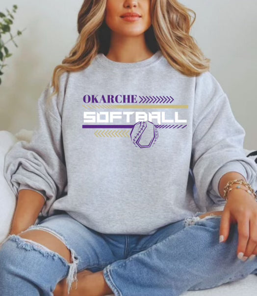 Okarche Softball Bella Oversized Sweatshirt