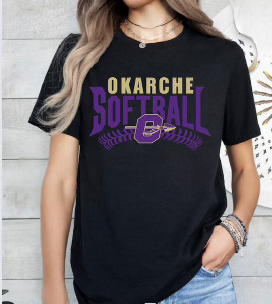 Okarche Softball Laces Bella Canvas