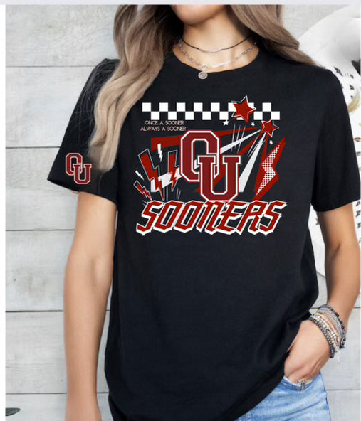 OU Sooners Checkered Comfort Color