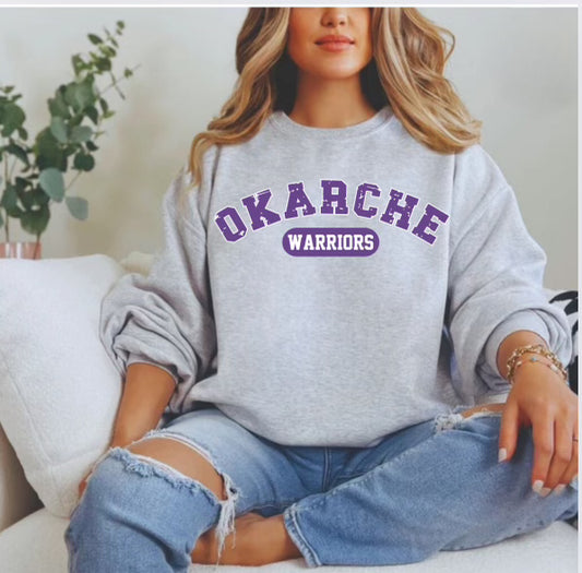 Okarche Warriors Bella Oversized Sweatshirt or Hoodie